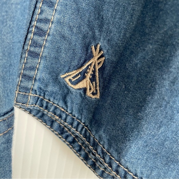 Pendleton Blue Denim Shirt button down western style jean shirt - Picture 6 of 9